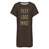 Custom Brown Light Khaki Nachthemd