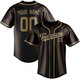 Custom Brown & Light Khaki Colors Design Sports Baseball Jersey