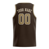 Custom Brown & Light Khaki Colors Design Sports Basketball Jersey