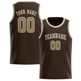 Custom Brown & Light Khaki Colors Design Sports Basketball Jersey