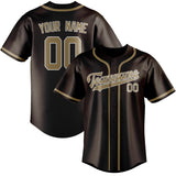 Custom Brown & Light Khaki Colors Design Sports Baseball Jersey