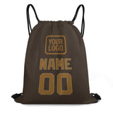 Custom Brown Khaki Drawstring Bag