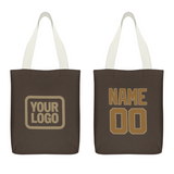Custom Brown Khaki Canvas Tote Bag