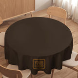 Custom Brown Khaki Round Table Cloth