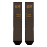 Custom Brown Khaki Knee-High Sock
