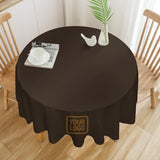Custom Brown Khaki Round Table Cloth