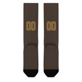 Custom Brown Khaki Knee-High Sock