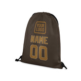 Custom Brown Khaki Drawstring Bag