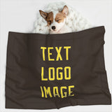Custom Brown Light Yellow Pet Blanket