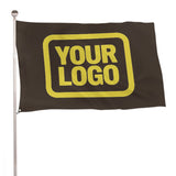 Custom Brown Light Yellow Flag