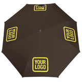 Custom Brown Light Yellow Automatic Umbrella