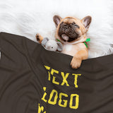Custom Brown Light Yellow Pet Blanket