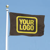 Custom Brown Light Yellow Flag