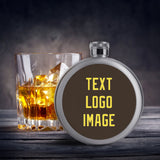 Custom Brown Light Yellow Hip Flask