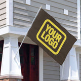 Custom Brown Light Yellow Flag