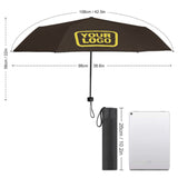 Custom Brown Light Yellow Automatic Umbrella