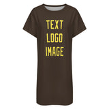 Custom Brown Light Yellow Nachthemd
