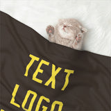 Custom Brown Light Yellow Pet Blanket