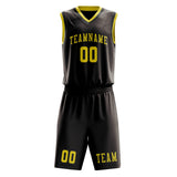 Custom Brown Light Yellow Basketball Set