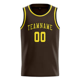 Custom Brown & Light Yellow Colors Design Sports Basketball Jersey