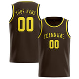 Custom Brown & Light Yellow Colors Design Sports Basketball Jersey
