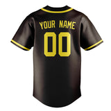 Custom Brown & Light Yellow Colors Design Sports Baseball Jersey