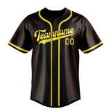 Custom Brown & Light Yellow Colors Design Sports Baseball Jersey