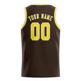 Custom Brown & Light Yellow Colors Design Sports Basketball Jersey