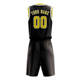 Custom Brown Light Yellow Basketball Set