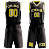 Custom Brown Light Yellow Basketball Set