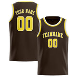 Custom Brown & Light Yellow Colors Design Sports Basketball Jersey