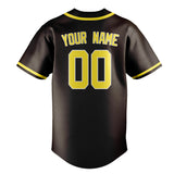 Custom Brown & Light Yellow Colors Design Sports Baseball Jersey