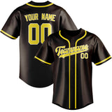 Custom Brown & Light Yellow Colors Design Sports Baseball Jersey