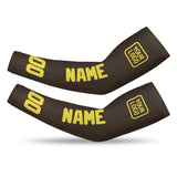 Custom Brown Light Yellow Arm Sleeve