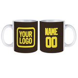 Custom Brown Light Yellow Mug