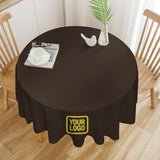Custom Brown Light Yellow Round Table Cloth