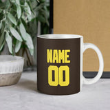 Custom Brown Light Yellow Mug