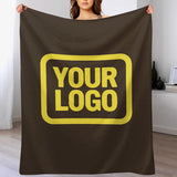 Custom Brown Light Yellow Blanket