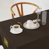 Custom Brown Light Yellow Square Table Cloth
