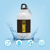 Custom Brown Light Yellow Sports Bottle