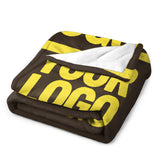 Custom Brown Light Yellow Blanket