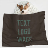 Custom Brown Blue Green Pet Blanket