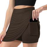 Custom Brown Blue Green A-Line Skort