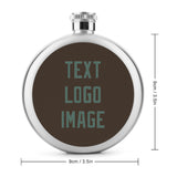 Custom Brown Blue Green Hip Flask