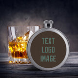 Custom Brown Blue Green Hip Flask