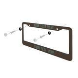 Custom Brown Blue Green License Plate Frame