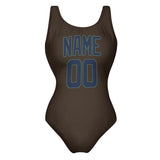 Custom Brown Blue Swimsuit