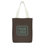Custom Brown Blue Canvas Tote Bag