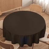 Custom Brown Blue Round Table Cloth
