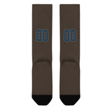 Custom Brown Blue Knee-High Sock